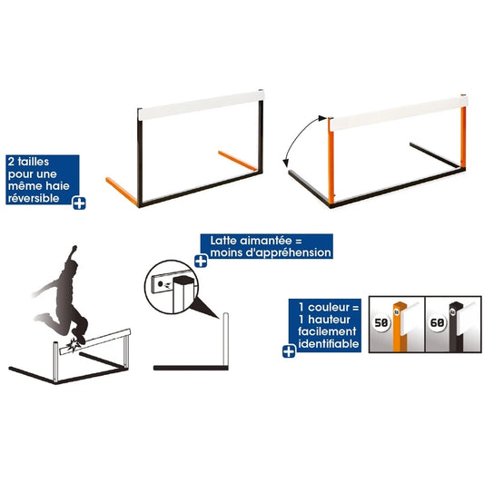 Haie métallique reversible 76/84 cm - par 2