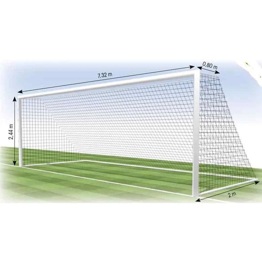 Filet football 4 mm - maille 120 - sans noeuds