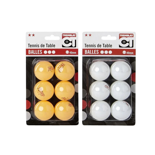 Balles tennis de table ABS - Lot de 6